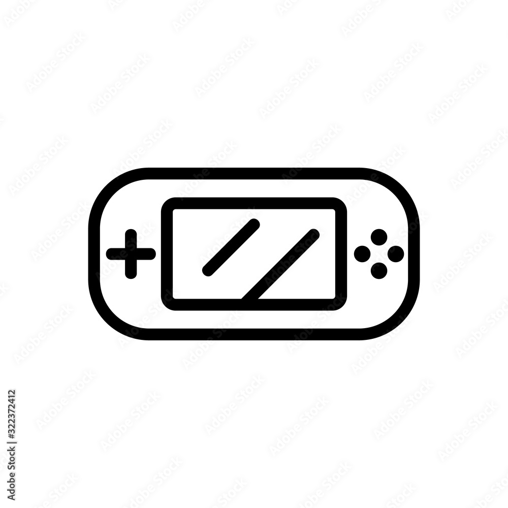 Poster control game icon vector. thin line sign. isolated contour symbol illustration