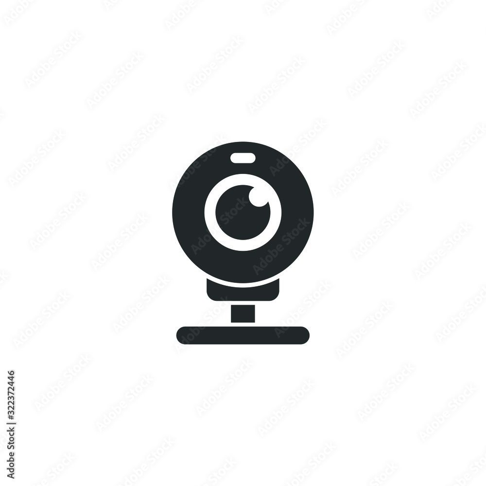 Poster webcam icon template color editable. web camera symbol logo vector sign isolated on white background