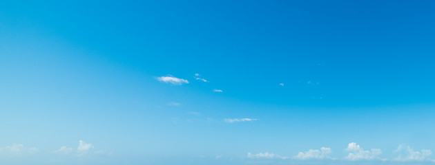 Naklejka na ściany i meble Small clouds and blue sky in Guadeloupe