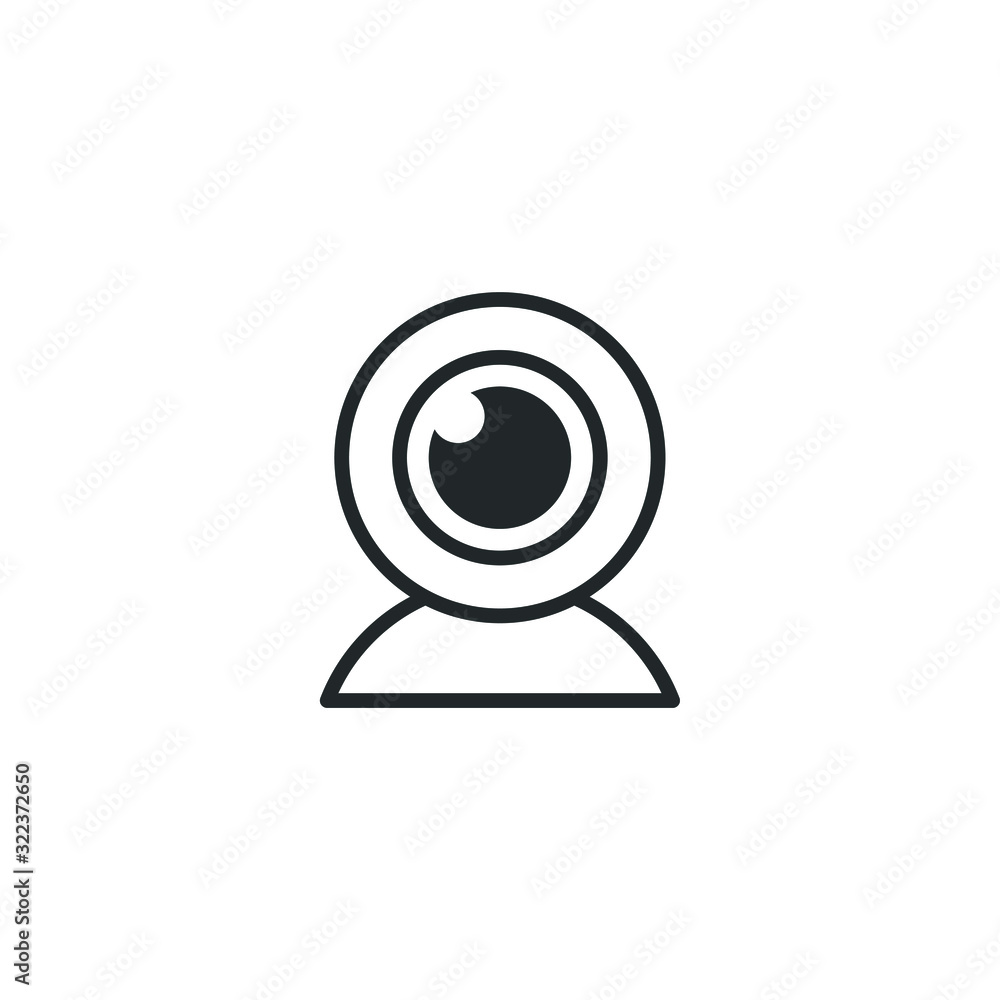 Aufkleber webcam icon template color editable. web camera symbol logo vector sign isolated on white background