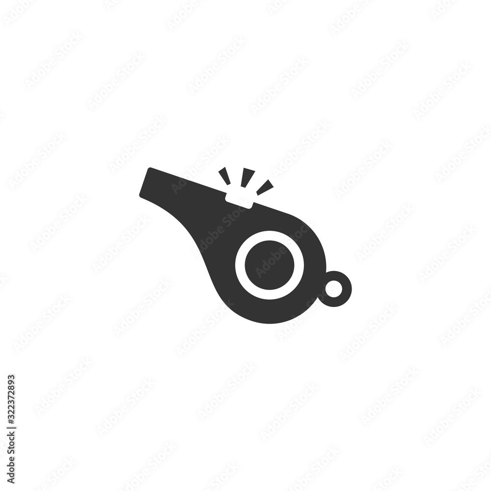 Aufkleber whistle icon template color editable. referee symbol logo vector sign isolated on white background i