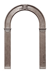 Silver frame for paintings, mirrors or photo isolated on white background