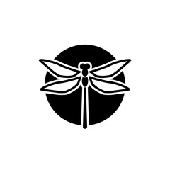 Dragonfly icon isolated on white background