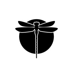 Dragonfly icon isolated on white background