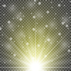 Sparkling magic dust particles. The light of a star. star glow on a transparent background explodes on a transparent background. White light. Bright Star.