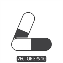 Pills, Capsule Icon, Vector Template