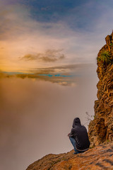 sunrise from the mountain Muela del Diablo