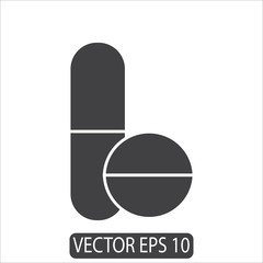 Pills, Capsule Icon, Vector Template