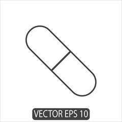 Pills, Capsule Icon, Vector Template