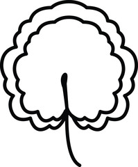 Geranium icon, vector line illustration