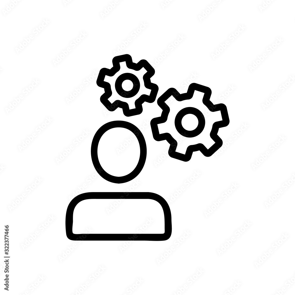 Poster set up the programming icon vector. thin line sign. isolated contour symbol illustration