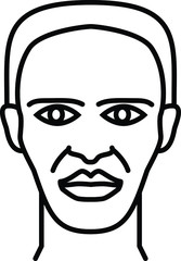African man icon, vector illustration.