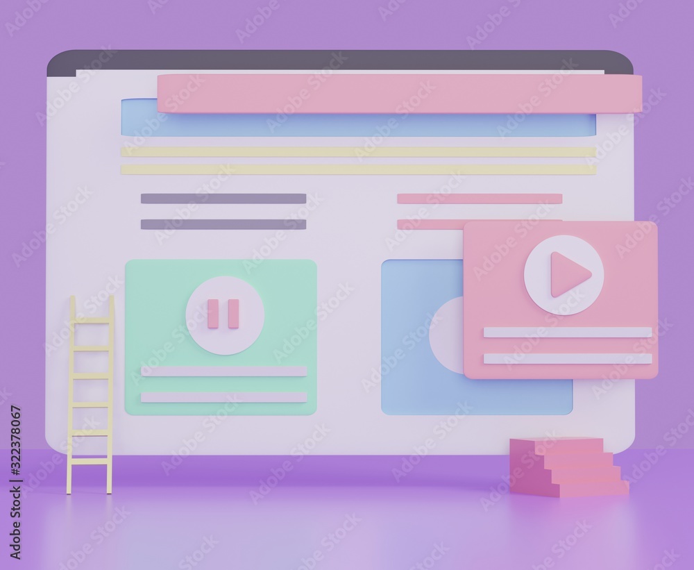 Poster browser window, social network or web page design for creative idea or business. modern minimal webs