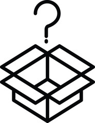 Mystery box icon, vector illustration