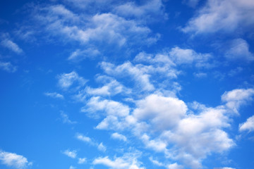 Naklejka na ściany i meble Blue sky with white cloud. Nature background weather in Egypt