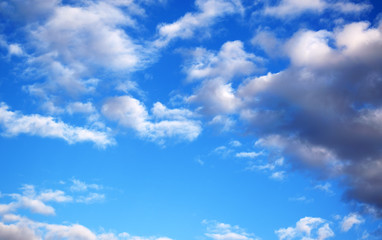 blue sky and white clouds. daytime sky and white clouds weather in Egypt