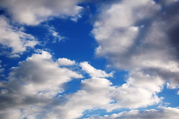 Image Of Clouds In The Sky. blue sky background with tiny clouds