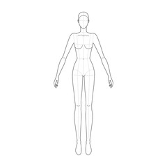 Fashion template of standing women. 
