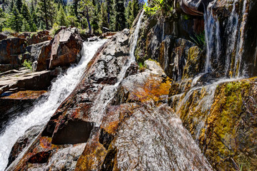 A  waterfall in the Lake Tahoe area