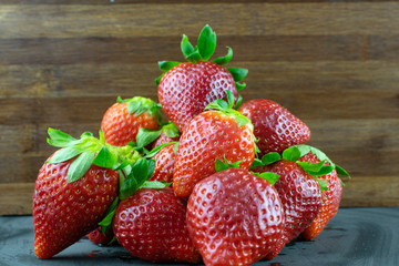 fresh red strawberries