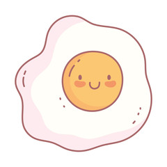 fried egg breakfast menu restaurant cartoon food cute