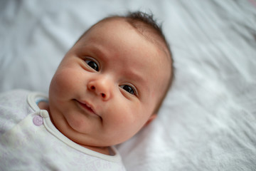 Portrait of a little newborn girl