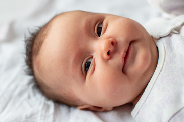 Portrait of a little newborn girl