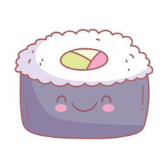 sushi menu restaurant cartoon food cute