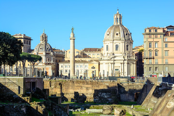 Obraz premium panoramic view of the pantheon rome