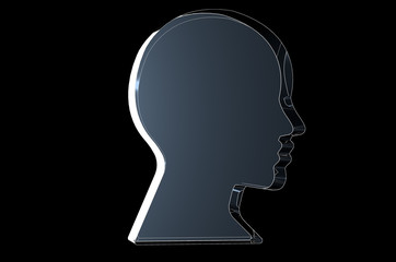 Mind, brain power and energy concept 3d.