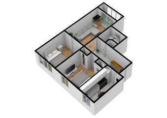 House plan 3d. 3d house plan. Floor plan. Intrior 3d