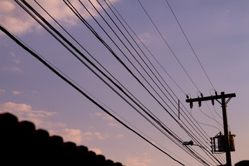 Street post and wires