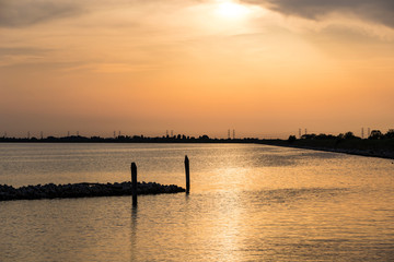 The Po delta in Italy