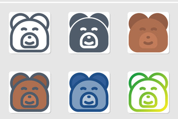 bear icon in isolated on white background. for your web site design, logo, app, UI. Vector graphics illustration and editable stroke. EPS 10.