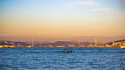 view of istanbul at sunset