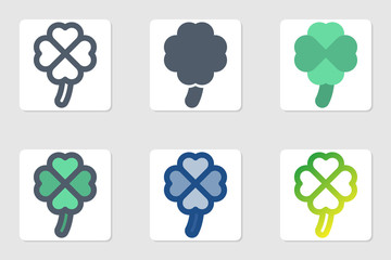 clover icon in isolated on white background. for your web site design, logo, app, UI. Vector graphics illustration and editable stroke. EPS 10.