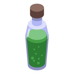 Green potion icon. Isometric of green potion vector icon for web design isolated on white background