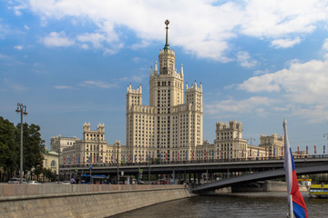 Fototapeta na wymiar Residential building on Kotelnicheskaya Embankment, Moscow