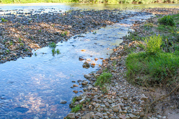 Naklejka premium landscape with river