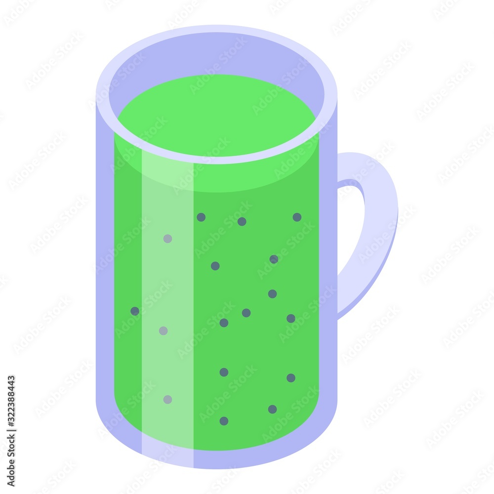 Poster kiwi smoothie icon. isometric of kiwi smoothie vector icon for web design isolated on white backgrou