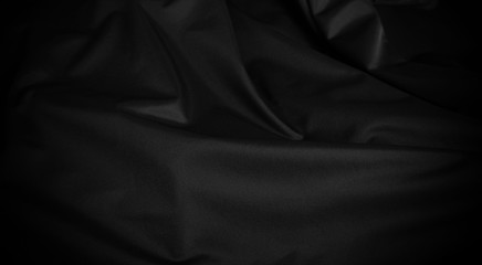 Black curtain background and texture