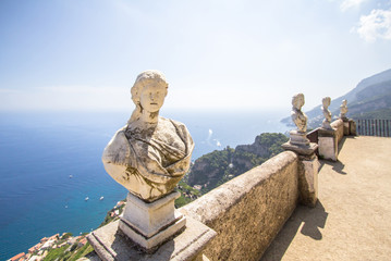 Statues in Villa Cimbrone, Ravello, Amalfi Coast, Italy