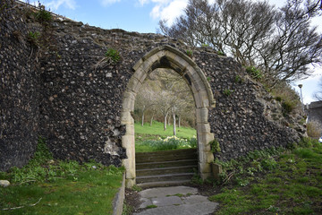 Stone arch from a ruined church in Dover