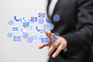 Online people network. Using internet for communication..