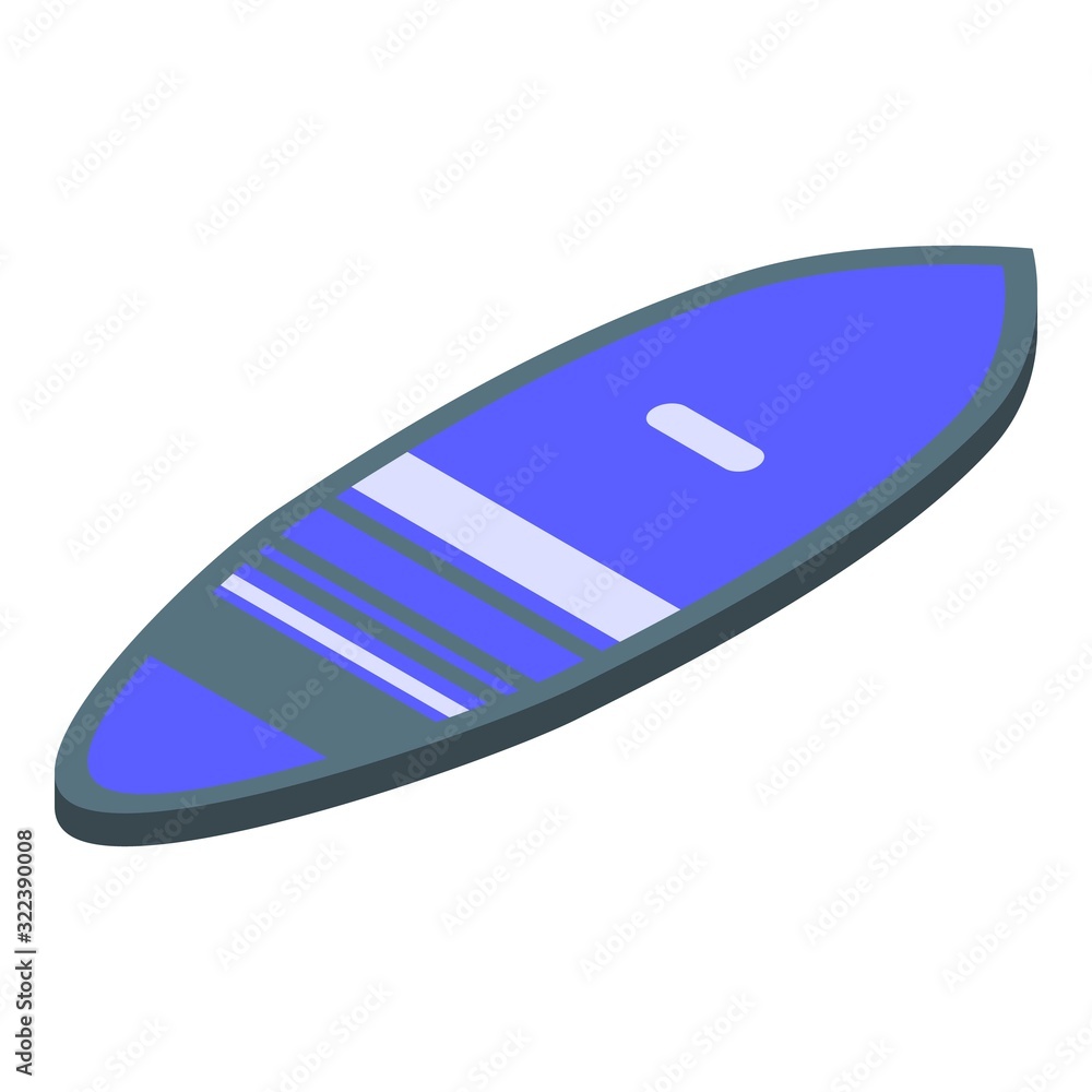 Poster wave surfboard icon. isometric of wave surfboard vector icon for web design isolated on white backgr
