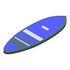 Wave surfboard icon. Isometric of wave surfboard vector icon for web design isolated on white background