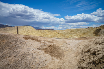 hikink the golden canyon - gower gulch circuit in death valley, california, usa