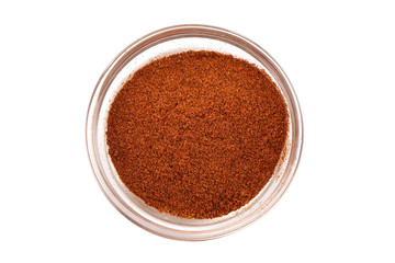 Obraz na płótnie Canvas Dry red chili pepper, paprika powder, isolated on white background