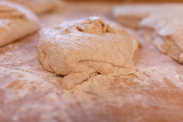 Brot Teig in der Backstube