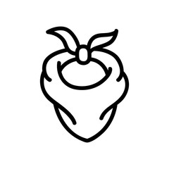 Bandana icon vector. Thin line sign. Isolated contour symbol illustration